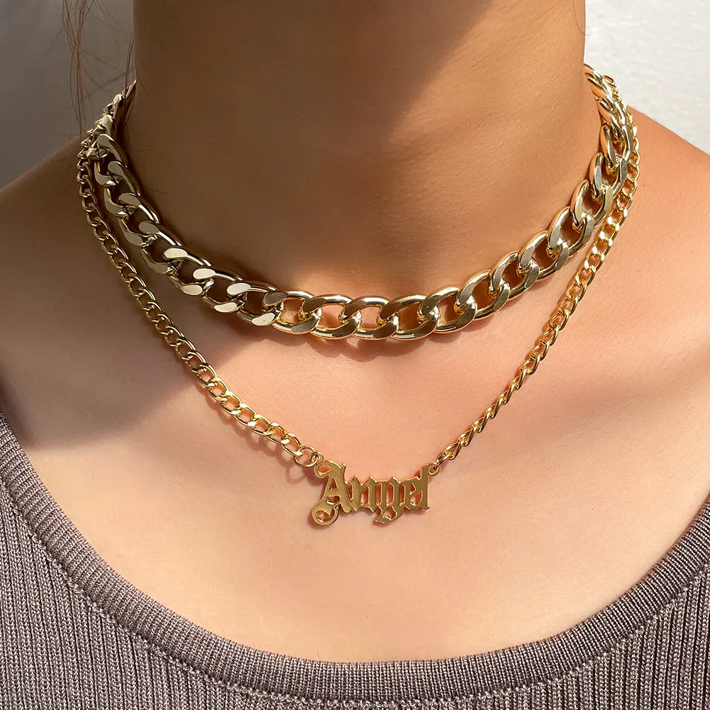 Fashion Simple Party Hip Hop Jewelry Gold Color Thick Curb Cuban Link Chain Angel Pendant Necklace
Fashion Simple Party Hip Hop Jewelry Gold Color Thick Curb Cuban Link Chain Angel Pendant Necklace