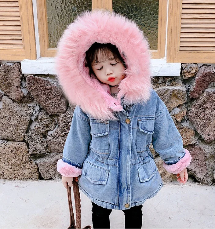 Winter Baby Girl Denim Jacket Plus Fur Warm Toddler Girl Outerwear Plush denim jacket cotton 1-5 Years Kids Infant Girl Parka
Winter Baby Girl Denim Jacket Plus Fur Warm Toddler Girl Outerwear Plush denim jacket cotton 1-5 Years Kids Infant Girl Parka