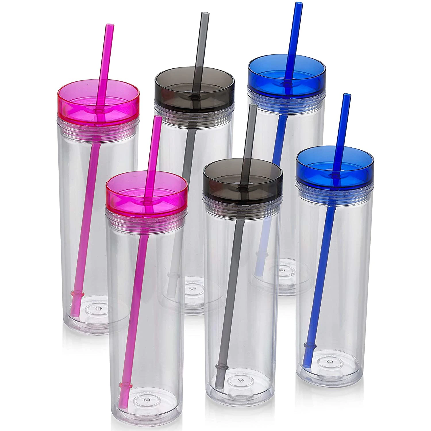 Eco Friendly 16oz Skinny Cup Water Bottle Tall Straight Tumbler Double Wall Water Mugs with Lid and Straw, Customized color
Eco Friendly 16oz Skinny Cup Water Bottle Tall Straight Tumbler Double Wall Water Mugs with Lid and Straw, Customized color