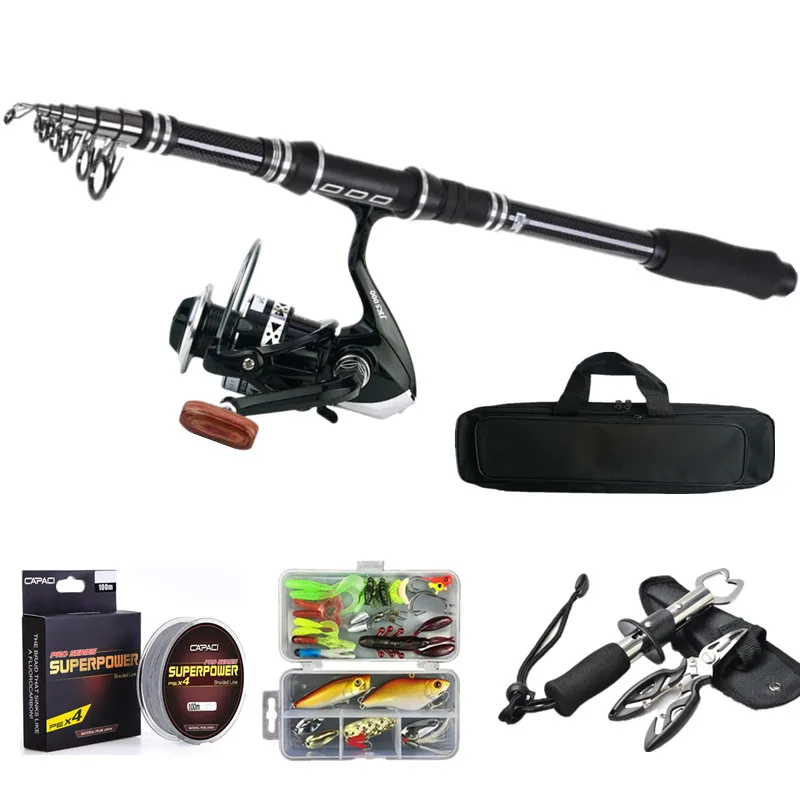 High Quality Black New Design Telescopic Fishing Rod Set Fishing Kit Complete Fishing Rod And Reel Set telescopic
High Quality Black New Design Telescopic Fishing Rod Set Fishing Kit Complete Fishing Rod And Reel Set telescopic