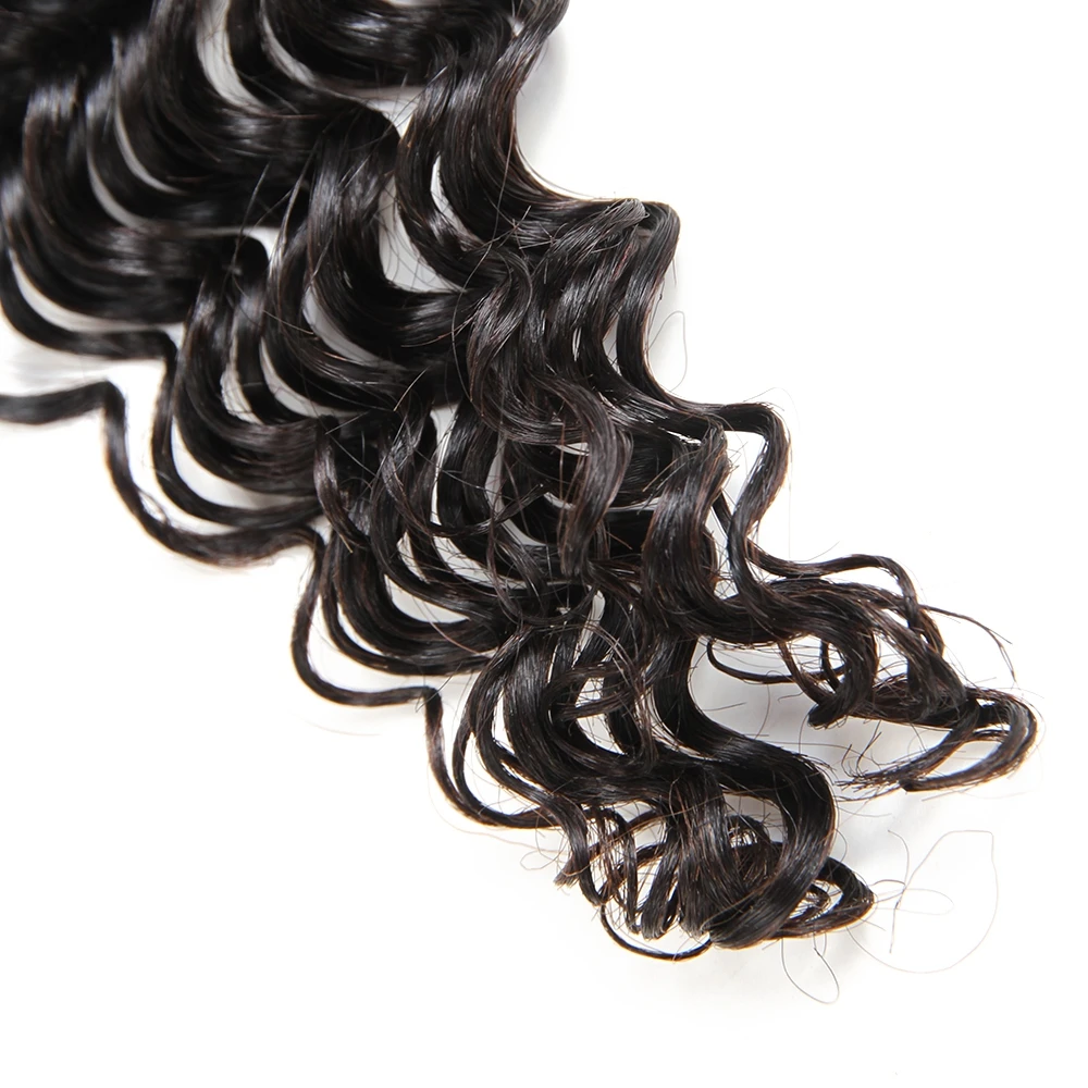 6A cheap deep wave brazilian human hair 4*4 lace closure