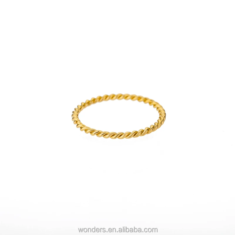 Gold Twisted Simple Slim Band Engagement Ring Stainless Steel Hypoallergenic Jewelry Factory Price
Gold Twisted Simple Slim Band Engagement Ring Stainless Steel Hypoallergenic Jewelry Factory Price