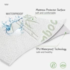 Custom Machine Washable Waterproof Natural Bamboo Jacquard Fabric Mattress Protector Pad with Elastic