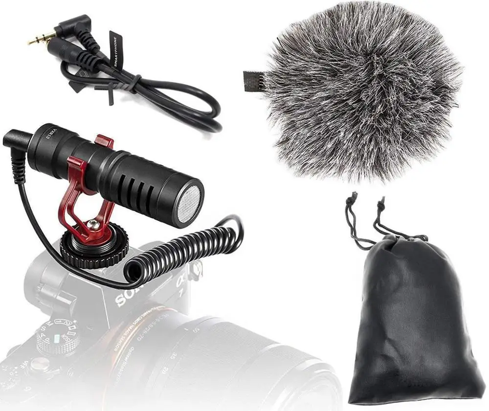 Universal Video Microphone with Shock Mount Facebook Livestream Recording Shotgun Mic For Smartphone, Black
Universal Video Microphone with Shock Mount Facebook Livestream Recording Shotgun Mic For Smartphone, Black