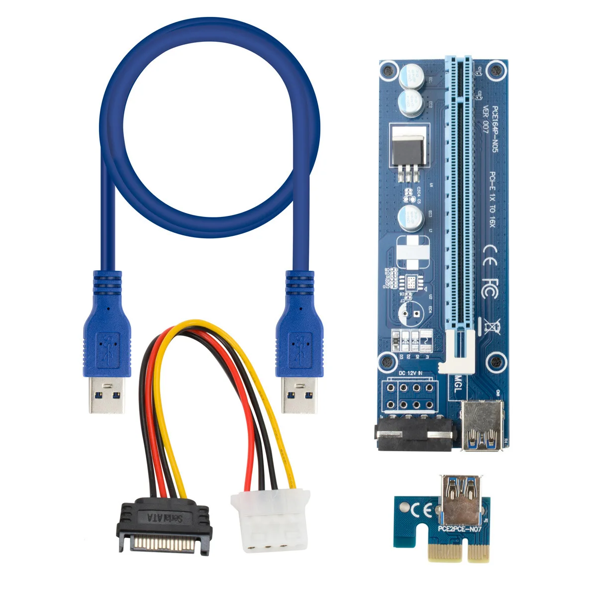 Factory Price PCIE 1X16 PCIE Riser Card 007s/006C 6Pin PCIE Graphic card V007S/V006C with 60cm USB3.0 Extension Cable, Green
Factory Price PCIE 1X16 PCIE Riser Card 007s/006C 6Pin PCIE Graphic card V007S/V006C with 60cm USB3.0 Extension Cable, Green