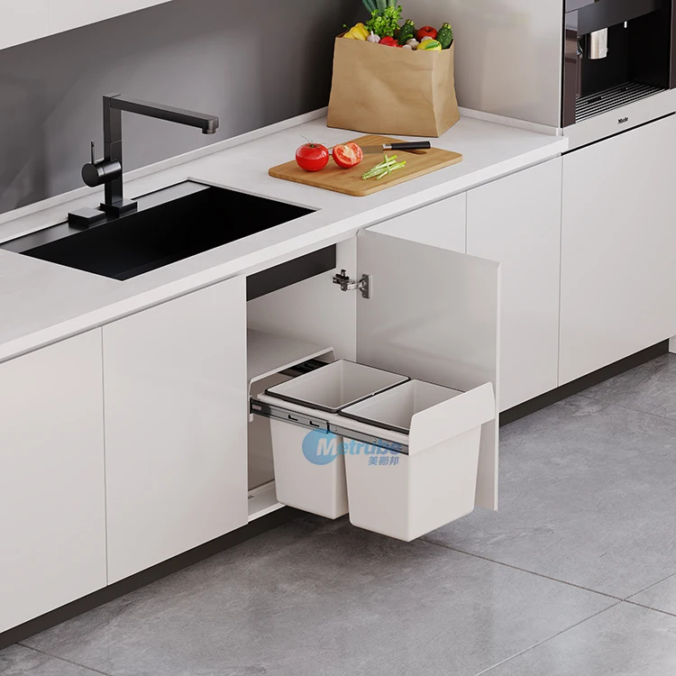 Kitchen Under Counter Recycle Waste Container 36L Pull Out Bin