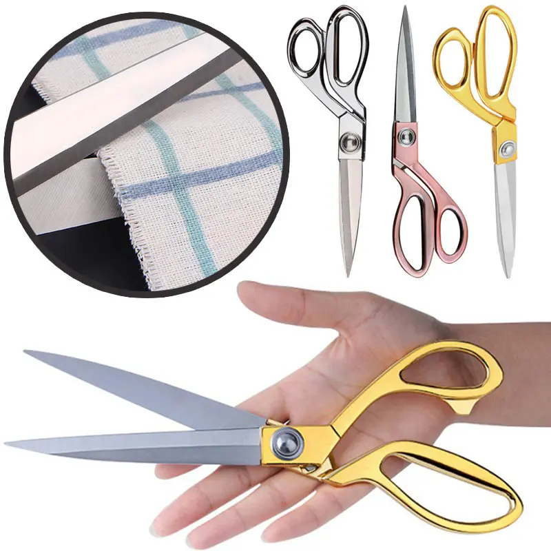 High End Quality Stainless Steel heavy Sewing scissors Tailor Shears fabric cutting scissors
