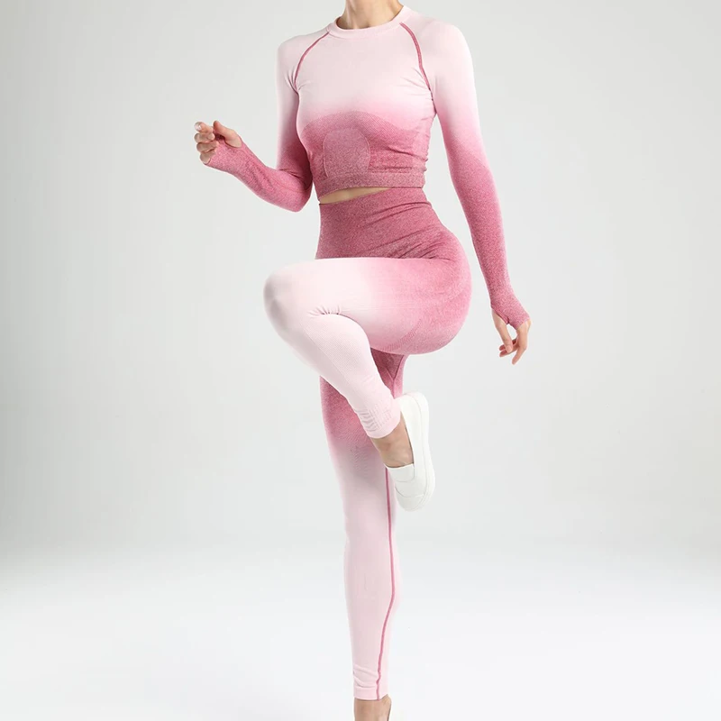 Women Yoga Set Gym Clothing Ombre Seamless 2 Piece Set Workout Sport Suit Women Long Sleeve Fitness Top And Leggings Yoga Set, Various
Women Yoga Set Gym Clothing Ombre Seamless 2 Piece Set Workout Sport Suit Women Long Sleeve Fitness Top And Leggings Yoga Set, Various