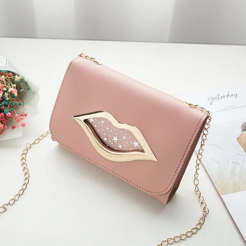 Fashion Big Lips Shoulder Bag for Women 2019 Shiny Stars Leather Purse Messenger Crossbody Chain Bags
Fashion Big Lips Shoulder Bag for Women 2019 Shiny Stars Leather Purse Messenger Crossbody Chain Bags