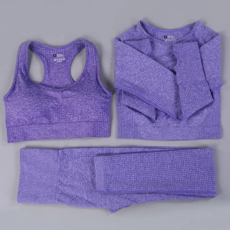 3pcs Seamless Women Yoga-Set Workout Sportswear Gym Clothing-Fitness High Waist Leggings Long Sleeve Crop Top Sports Suits
3pcs Seamless Women Yoga-Set Workout Sportswear Gym Clothing-Fitness High Waist Leggings Long Sleeve Crop Top Sports Suits