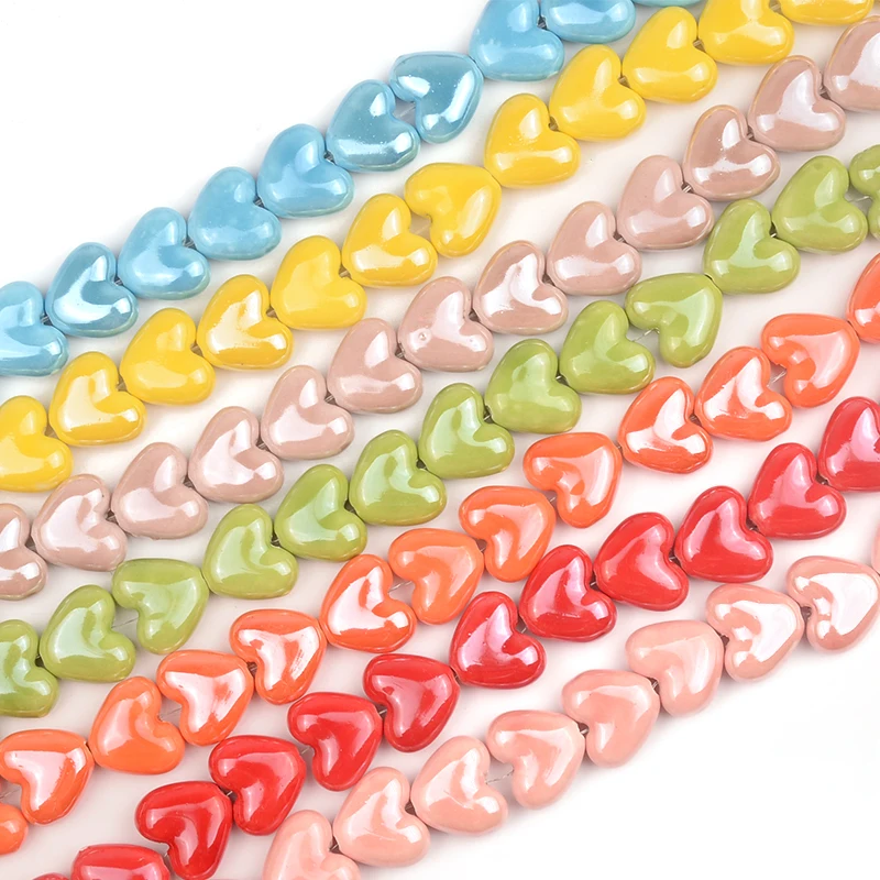 Love Heart Shape Beads Ceramic Beads For Jewelry Making Straight Hole Beads Handmade DIY, 11 colors
Love Heart Shape Beads Ceramic Beads For Jewelry Making Straight Hole Beads Handmade DIY, 11 colors