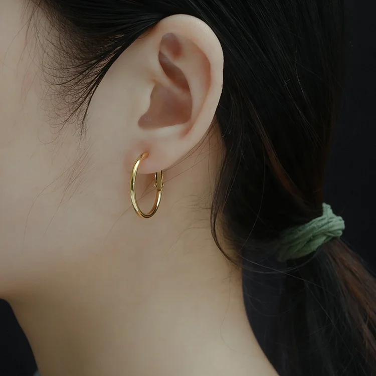 2020 Latest Design jewelry stainless steel 18K Gold Plated Big Round Circle Earrings Thin Hoop Earrings Women
2020 Latest Design jewelry stainless steel 18K Gold Plated Big Round Circle Earrings Thin Hoop Earrings Women
