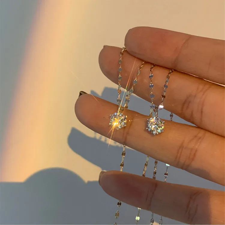 2022 New Arrival Silver Gold Rose Gold Plated Sparkling Zircon Pendant Necklace For Girl
2022 New Arrival Silver Gold Rose Gold Plated Sparkling Zircon Pendant Necklace For Girl