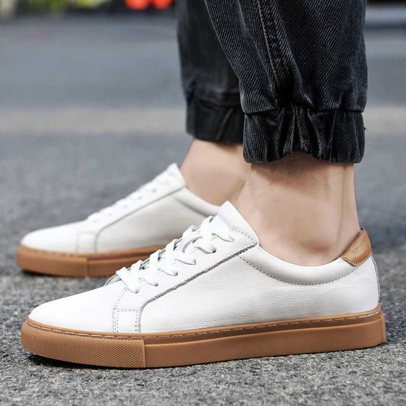 Men's Lace Up Genuine Leather Skateboarding Shoes Casual Shoes Black Fashion Sneakers
Men's Lace Up Genuine Leather Skateboarding Shoes Casual Shoes Black Fashion Sneakers