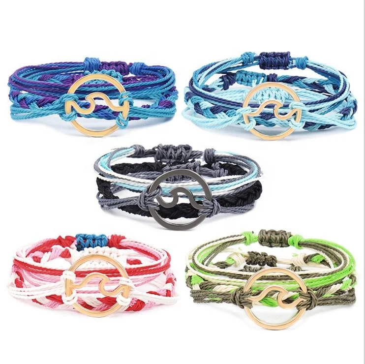 Summer Surfer Wave Bracelet for Women Adjustable Waterproof Wrist Cord Boho Rope String Bracelet Set Shell Pendant for Beach, Photo 
Summer Surfer Wave Bracelet for Women Adjustable Waterproof Wrist Cord Boho Rope String Bracelet Set Shell Pendant for Beach, Photo