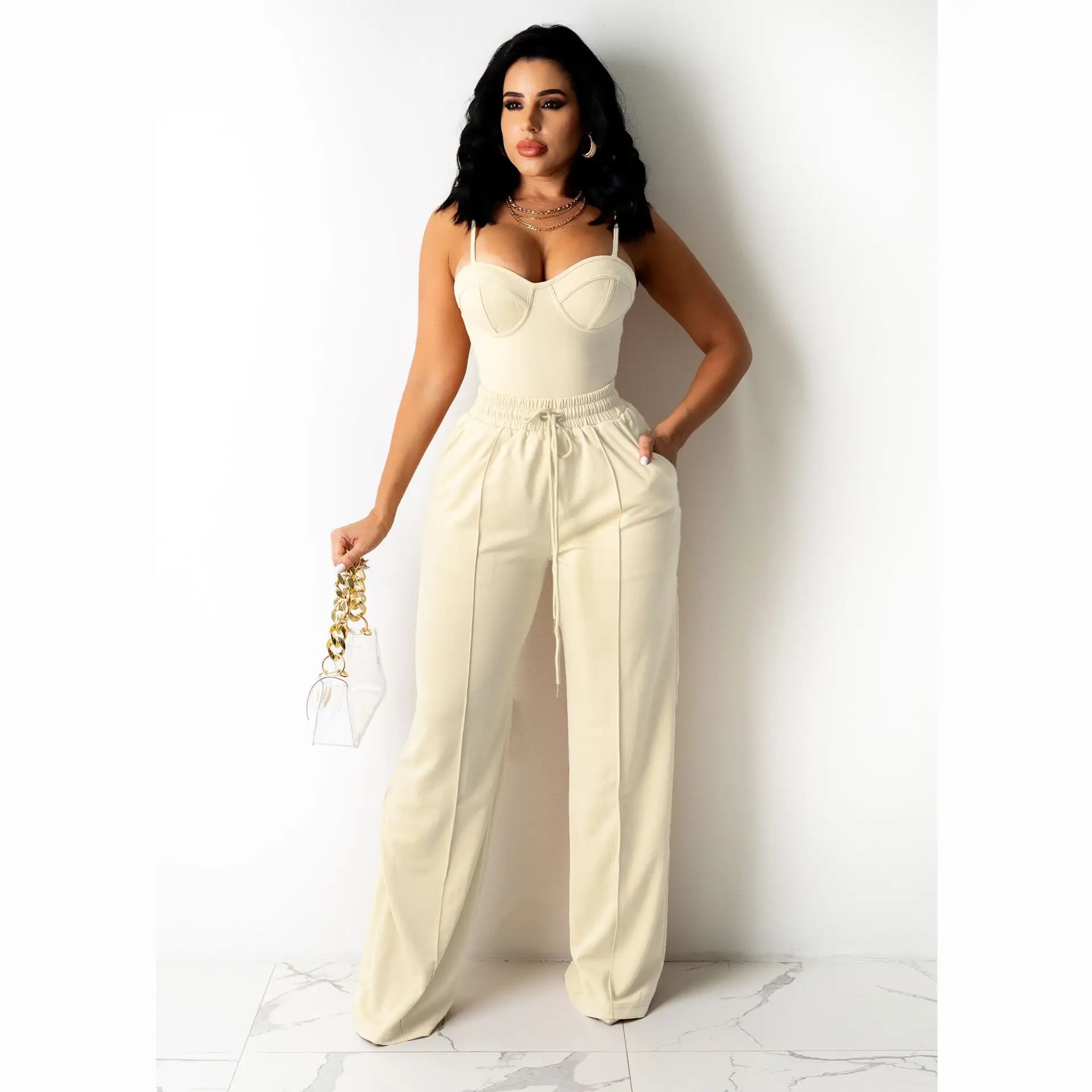 Women 2022 Spring Clothes for Fashion New Temperament Casual Solid Wide Leg Set Women Fall Sets 2 piece Women Clothing
Women 2022 Spring Clothes for Fashion New Temperament Casual Solid Wide Leg Set Women Fall Sets 2 piece Women Clothing
