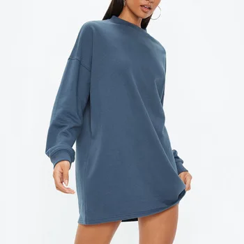 Autumn ladies long sleeve cotton french terry sweatshirt dresses female vestidos solid color casual plus size women's hoodies, Picture color
Autumn ladies long sleeve cotton french terry sweatshirt dresses female vestidos solid color casual plus size women's hoodies, Picture color