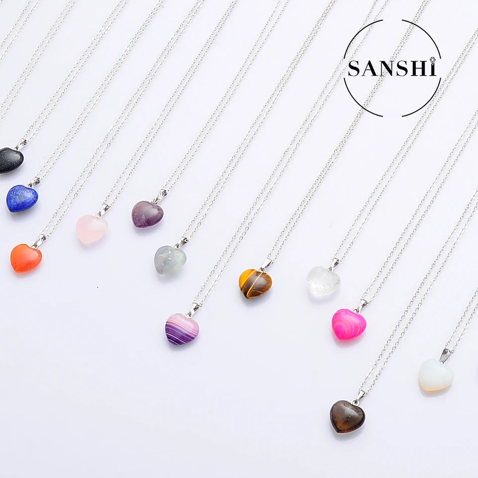 Wholesale Factory Price Multi Color Natural Stone Stainless Steel Buckle Love Heart Pendant Women Gift
Wholesale Factory Price Multi Color Natural Stone Stainless Steel Buckle Love Heart Pendant Women Gift