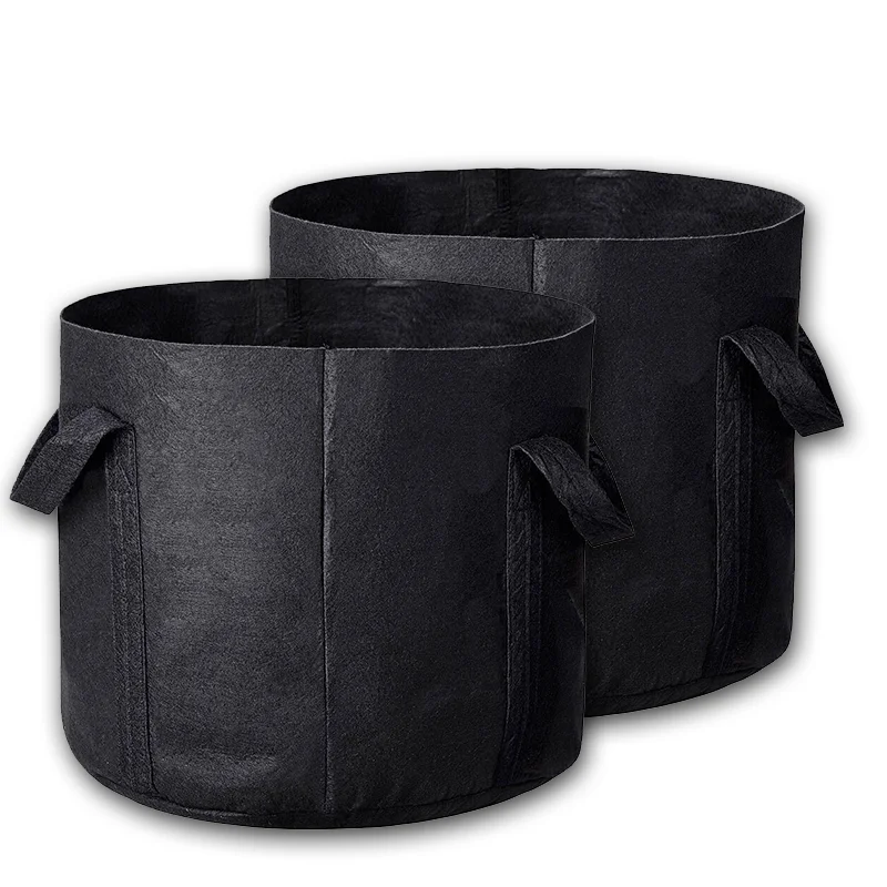 3/5/10/15/25/50/100/200 Gallon non woven planter Grow Bags felt flower Pots potato pots with Handles, Black, customized
3/5/10/15/25/50/100/200 Gallon non woven planter Grow Bags felt flower Pots potato pots with Handles, Black, customized