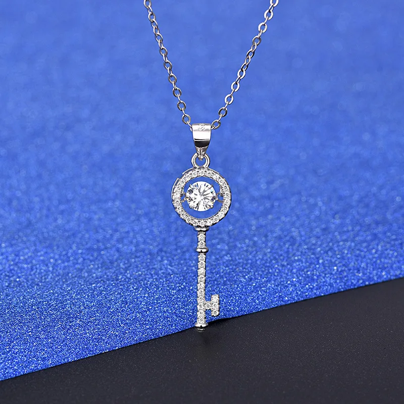 Key smart necklace s925 silver zircon Korean style popular heart pendant women's necklace
Key smart necklace s925 silver zircon Korean style popular heart pendant women's necklace