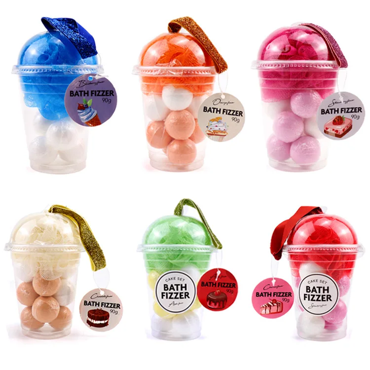 Hot Selling Milk Tea Cup Bath Bomb Gift Set Relaxing Moisturizing Bath Bomb With Bath Sponge Ppuff
Hot Selling Milk Tea Cup Bath Bomb Gift Set Relaxing Moisturizing Bath Bomb With Bath Sponge Ppuff