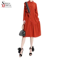 2019 Korean Style Women Red Shirt Dress With Ruffle Stitched Long Sleeve Ladies Elegant Plus Size Loose Dress Robe Femme
2019 Korean Style Women Red Shirt Dress With Ruffle Stitched Long Sleeve Ladies Elegant Plus Size Loose Dress Robe Femme