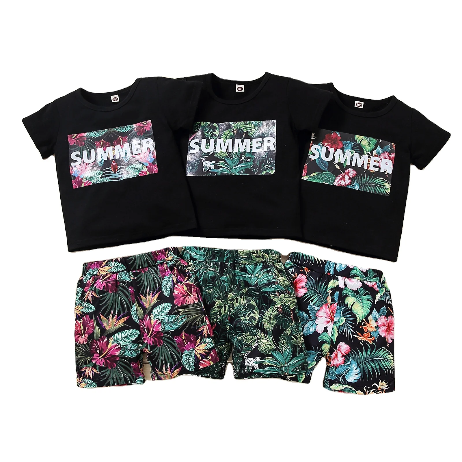 2021 Amazon Summer Kids Boys Clothes Sets Letter Floral Print Short Sleeve Pullover T Shirts Tops Shorts 2Pcs Suit Children Wear
2021 Amazon Summer Kids Boys Clothes Sets Letter Floral Print Short Sleeve Pullover T Shirts Tops Shorts 2Pcs Suit Children Wear