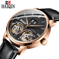 

HAIQN Men Wrist Double Tourbillon watch men luxury brand automatic Wristwatches Mechanical Watches