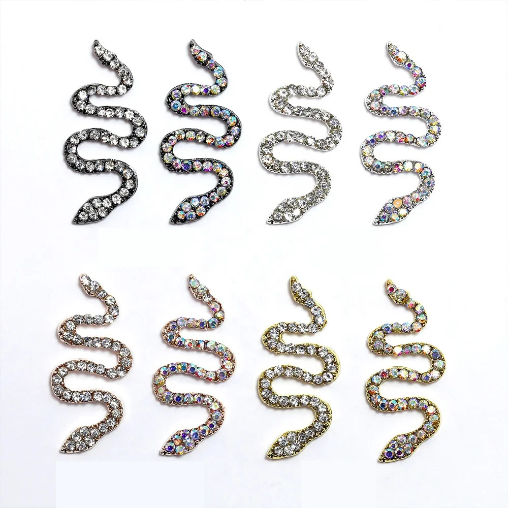 Hot Sale Nail Arts Rhinestones Diamond Inlaid Alloy Snake Full Diamond 3D Super Flash Metal Nail Decorations, As picture
Hot Sale Nail Arts Rhinestones Diamond Inlaid Alloy Snake Full Diamond 3D Super Flash Metal Nail Decorations, As picture