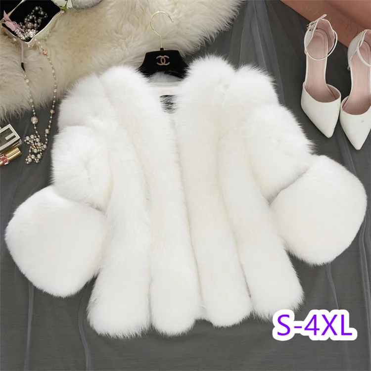 Trendy Luxury Plus Size White Pink Black Coats Crop Faux Women Jacket Woman Ladies Womens Fox Fur Coat, Picture color
Trendy Luxury Plus Size White Pink Black Coats Crop Faux Women Jacket Woman Ladies Womens Fox Fur Coat, Picture color