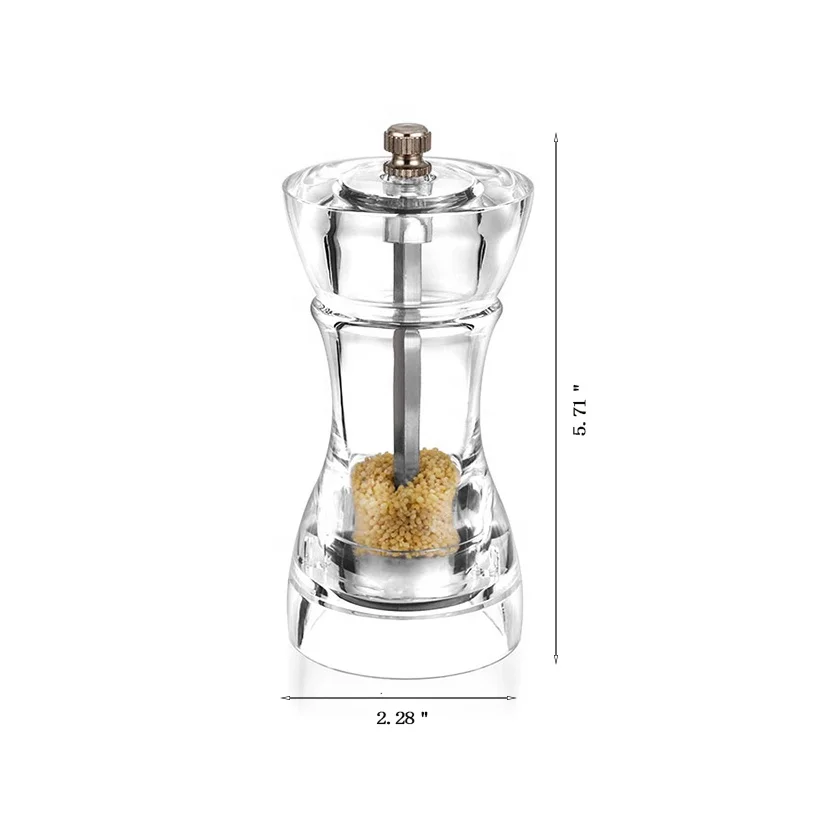 K-1036 New Popular Customizable Color Clear Acrylic Grain Grinder Mill Pepper And Salt Grinder
K-1036 New Popular Customizable Color Clear Acrylic Grain Grinder Mill Pepper And Salt Grinder