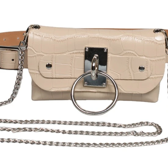 Personalized metal ring accessories waist bag women's 2021 new waist span with slanting chain shoulder bag, Customized color
Personalized metal ring accessories waist bag women's 2021 new waist span with slanting chain shoulder bag, Customized color
