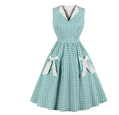 Plus Size Hepburn Vintage Dress Women Green Plaid Check Print Bowknot Pockets Pin Up Dress Summer A-Line Party Vestidos, Pictures
Plus Size Hepburn Vintage Dress Women Green Plaid Check Print Bowknot Pockets Pin Up Dress Summer A-Line Party Vestidos, Pictures