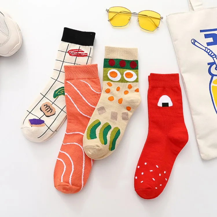 Fast dispatch Sushi Socks Funny Fruit Food Women Slouch Chaussette Color Fashion Trendy Soks for Women, Custom color
Fast dispatch Sushi Socks Funny Fruit Food Women Slouch Chaussette Color Fashion Trendy Soks for Women, Custom color