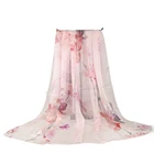 Pure silk scarf fashion printed shawls for ladies