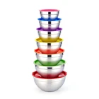 American Style Design Kitchenware 201 Stainless Steel Bowls Use For Mixing Salad