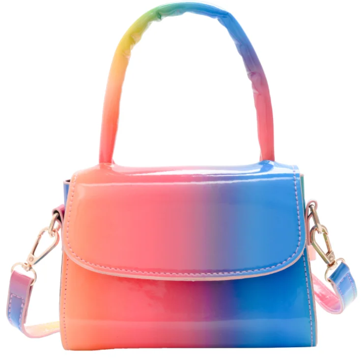 New fashion gradient rainbow color lady shoulder bag PU crossbody handbag and purse for girls, Picture
New fashion gradient rainbow color lady shoulder bag PU crossbody handbag and purse for girls, Picture