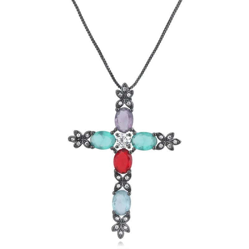 Wholesale Fashion Jewelry Color Crystal Pendant cross necklace jewelry faith necklace
Wholesale Fashion Jewelry Color Crystal Pendant cross necklace jewelry faith necklace