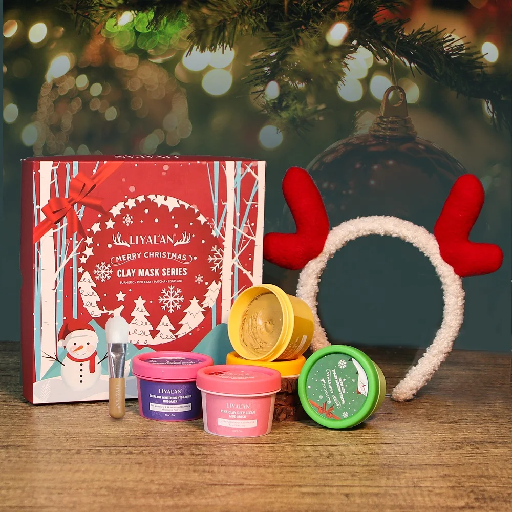 2021 Skin Care Pink Face Mud Mask Organic Facial Clay Mask Christmas Gift Set With Brush And Headband, Yellow/customized
2021 Skin Care Pink Face Mud Mask Organic Facial Clay Mask Christmas Gift Set With Brush And Headband, Yellow/customized