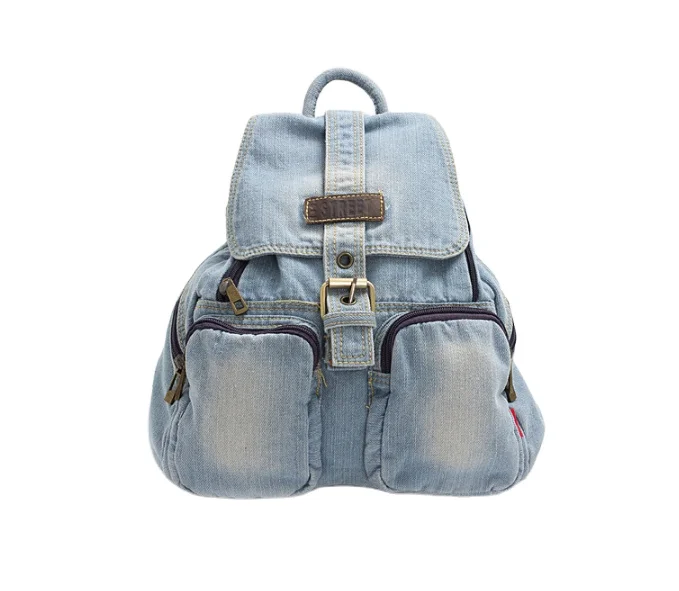 Three street genuine new denim bag women's bag Korean version backpack backpack leisure bag
Three street genuine new denim bag women's bag Korean version backpack backpack leisure bag