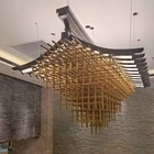 Modern new design creative customizable size wooden chandelier pendant light
