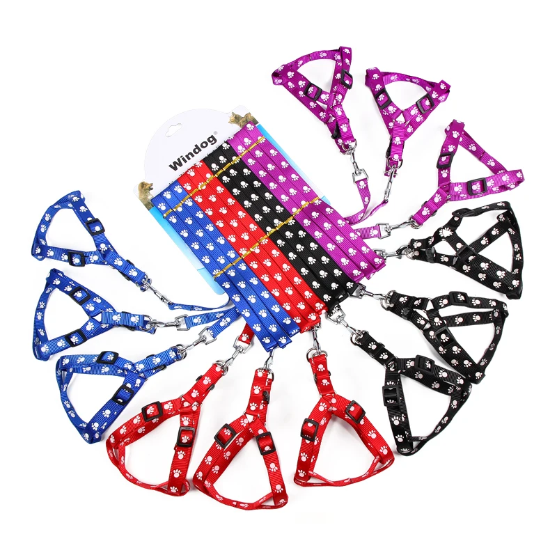 pet products wholesale leash with dog chain leash nylon footprints printed chest strap specifications, Multicolour
pet products wholesale leash with dog chain leash nylon footprints printed chest strap specifications, Multicolour