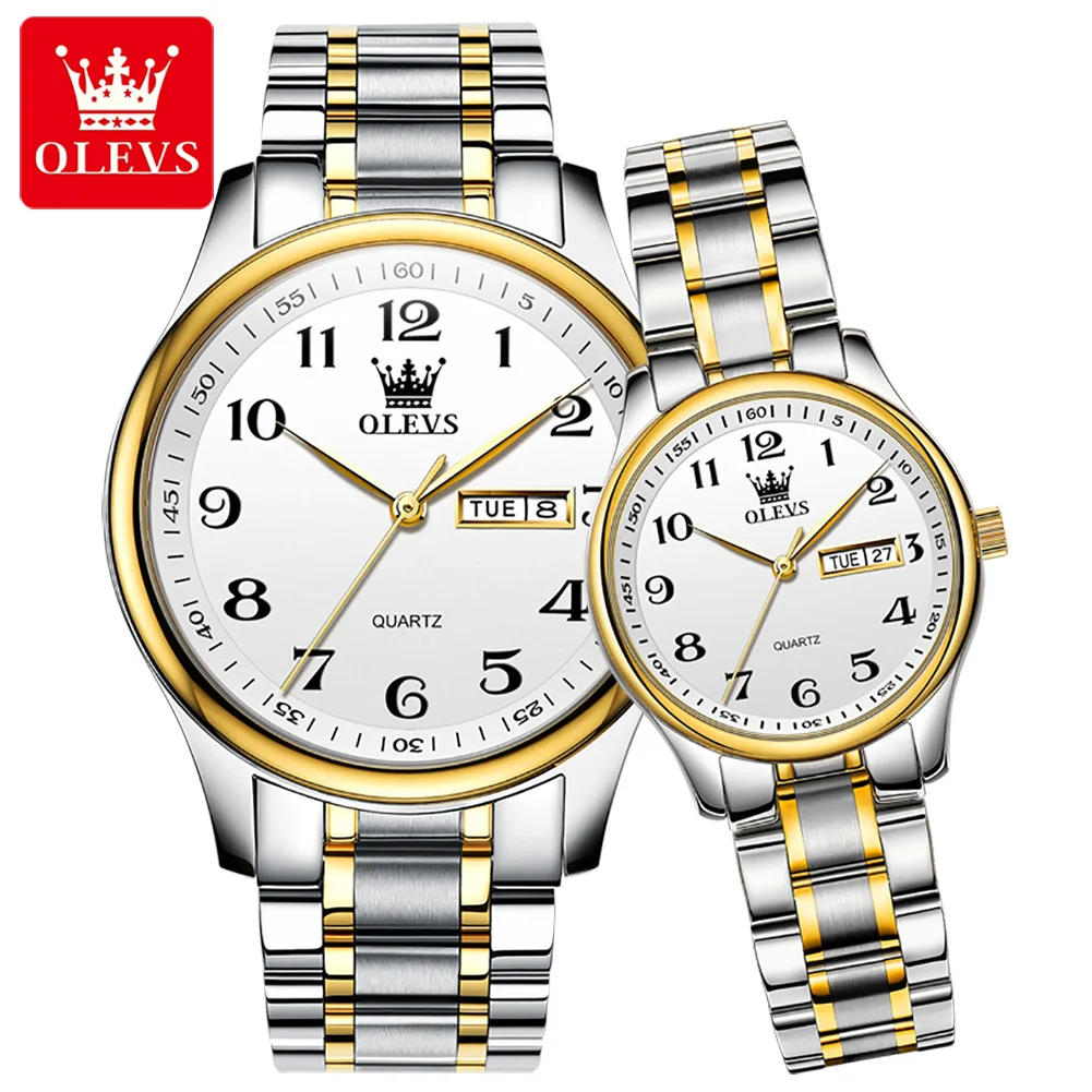 Top Luxury Brand OLEVS Couple WristWatch Water Resistant Feature Alloy Material Stainless Steel Watch For Lover
Top Luxury Brand OLEVS Couple WristWatch Water Resistant Feature Alloy Material Stainless Steel Watch For Lover