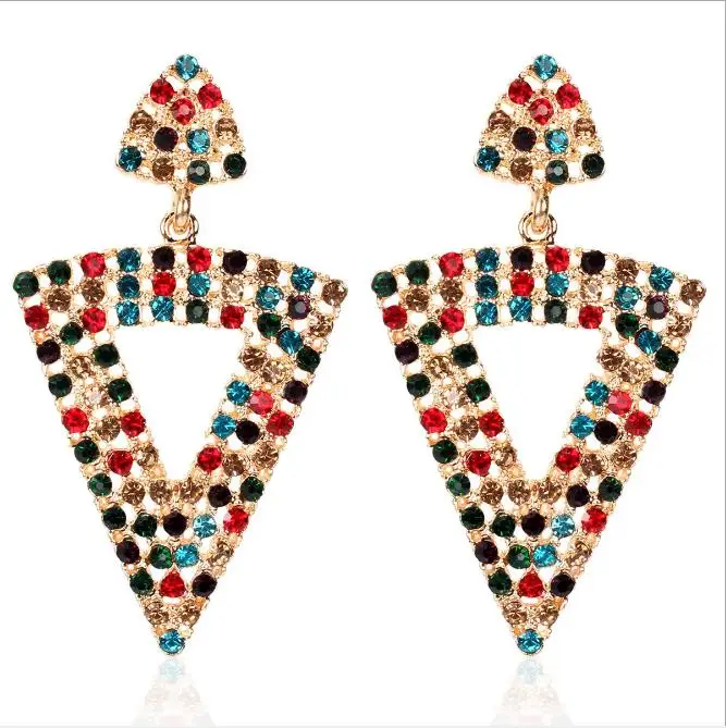 2021 Women New Arrival Shining Colorful Rainbow Triangle Drop Full Clear Crystal Triangle Earrings
2021 Women New Arrival Shining Colorful Rainbow Triangle Drop Full Clear Crystal Triangle Earrings