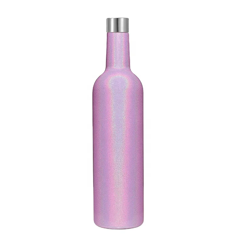 Empty Glitter Purple 304 Vacuum Insulated Stainless Steel Cristal Wine Bottle, Customized color
Empty Glitter Purple 304 Vacuum Insulated Stainless Steel Cristal Wine Bottle, Customized color