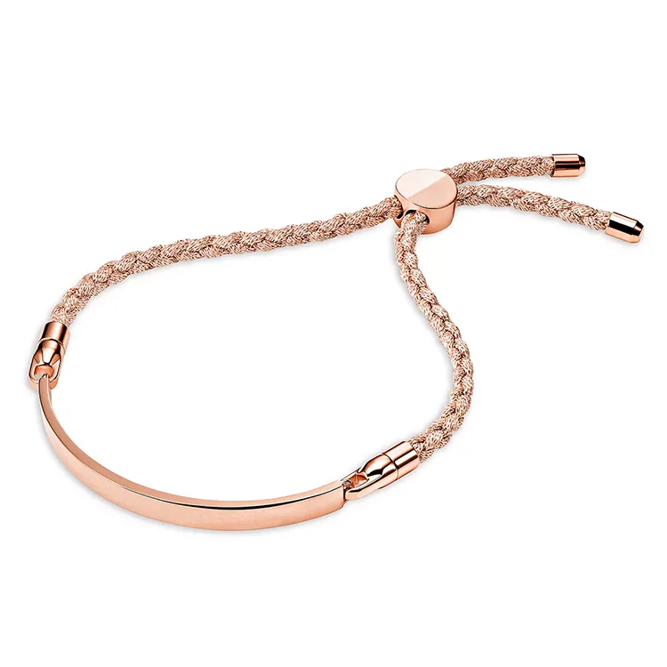 2020 latest design customized stainless steel engravable bar rose gold braided rope cord bracelet women men jewelry, Gold , silver , rose gold
2020 latest design customized stainless steel engravable bar rose gold braided rope cord bracelet women men jewelry, Gold , silver , rose gold