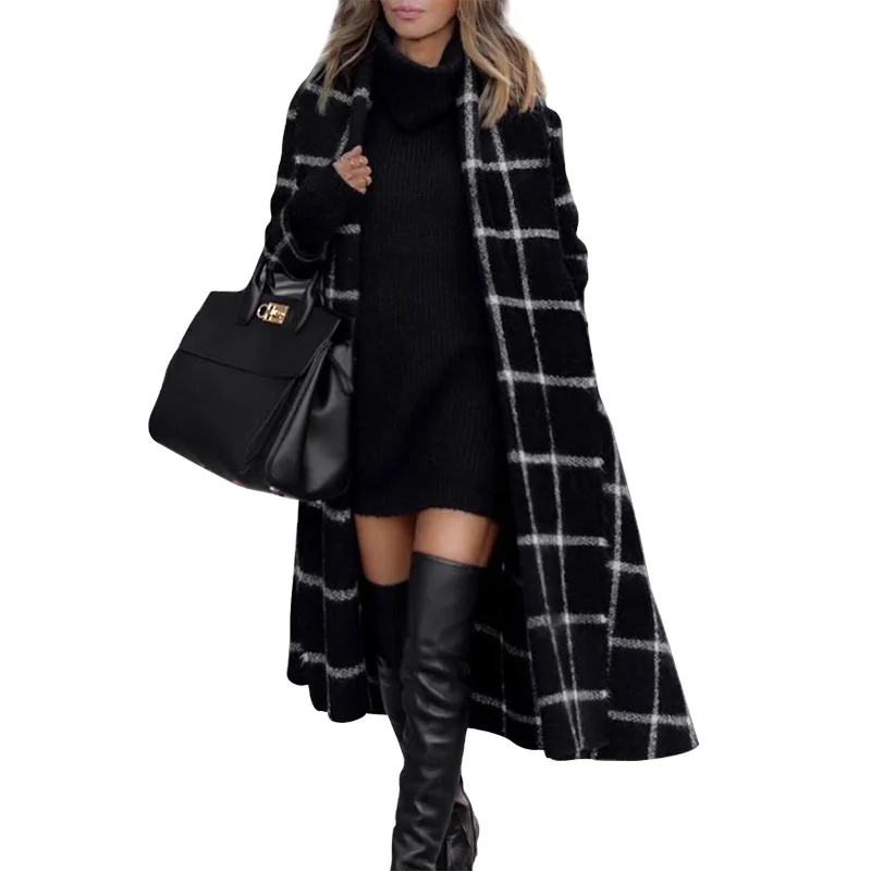 Yolife 2021 Hot Sale Brushed Coat Women Fall/winter New Turn-down Collar Plaid Woolen Coat With Belt
Yolife 2021 Hot Sale Brushed Coat Women Fall/winter New Turn-down Collar Plaid Woolen Coat With Belt