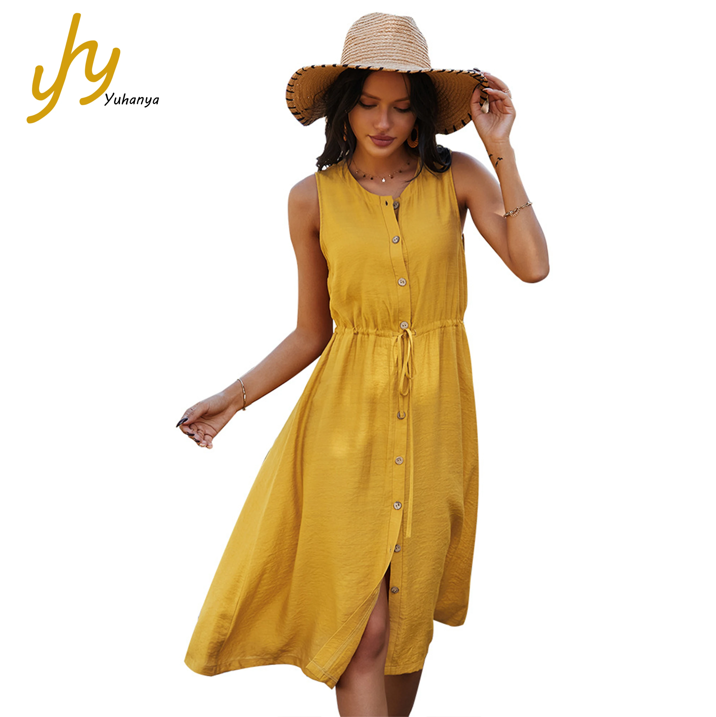 New Product 2021 Leisure Holiday Style Plain Round Neck Ladies Casual Summer Dress, 5 colors
New Product 2021 Leisure Holiday Style Plain Round Neck Ladies Casual Summer Dress, 5 colors