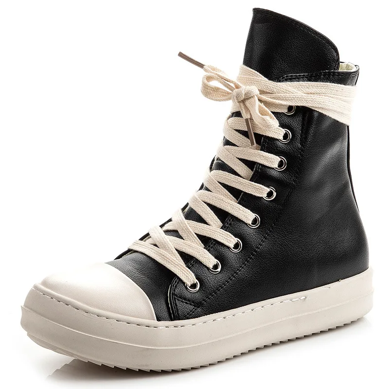 Casual Canvas Shoes Luxury Trainers Ankle Lace Up Women Sneaker Zip High-TOP Hip Hop Streetwear Flats Black Boots, 2 colors
Casual Canvas Shoes Luxury Trainers Ankle Lace Up Women Sneaker Zip High-TOP Hip Hop Streetwear Flats Black Boots, 2 colors