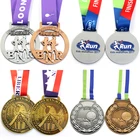 Custom Metal Iron Gold Plating Sports Shuttlecock Badminton Medal